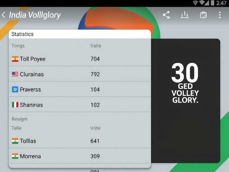 India Volley Glory Download Statistics
